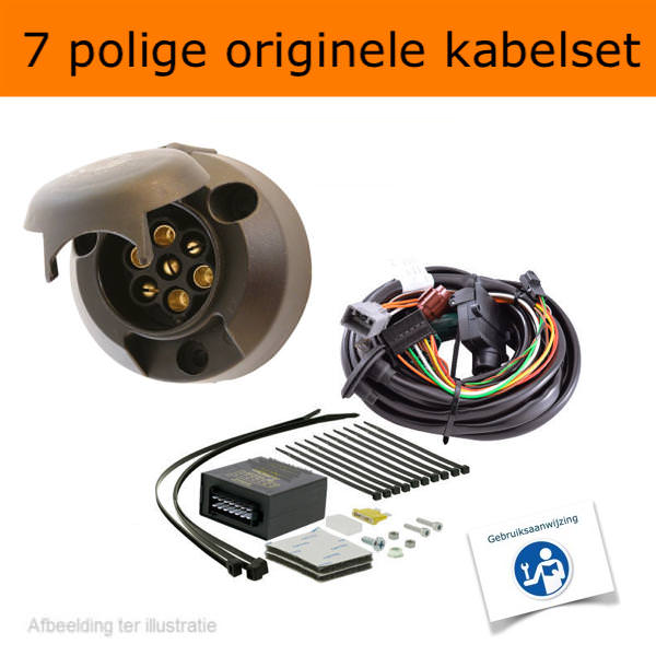 Vaste trekhaak + 7 polige originele kabelset | Opel Astra J (type P10) 5 deurs, Hatchback | 11/2009 - 12/2015