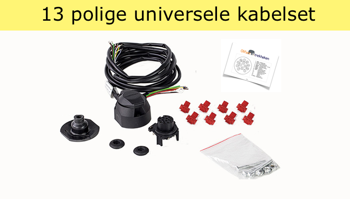 Verticaal afneembare trekhaak + 13 polige universele kabelset