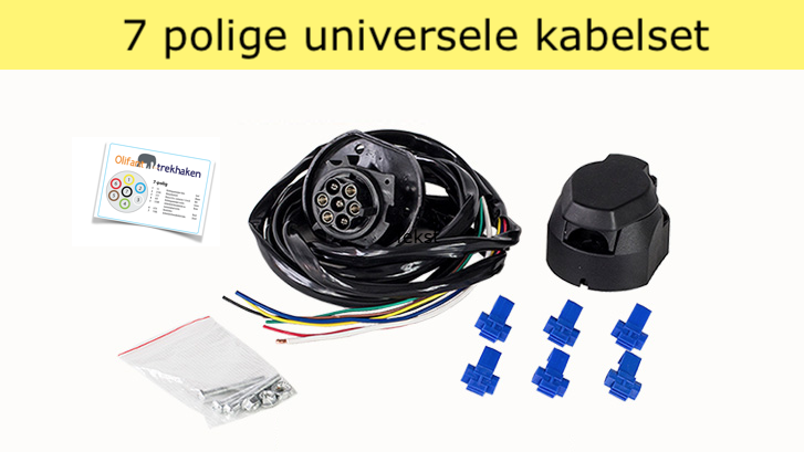 Verticaal afneembare trekhaak + 7 polige universele kabelset