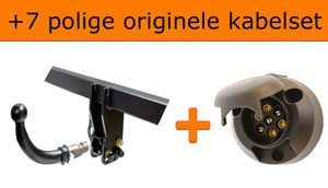 Horizontaal afneembare trekhaak + 7 polige originele kabelset | Nissan Juke (type F15) 5 deurs, Hatchback | 10/2010 - 06/2014