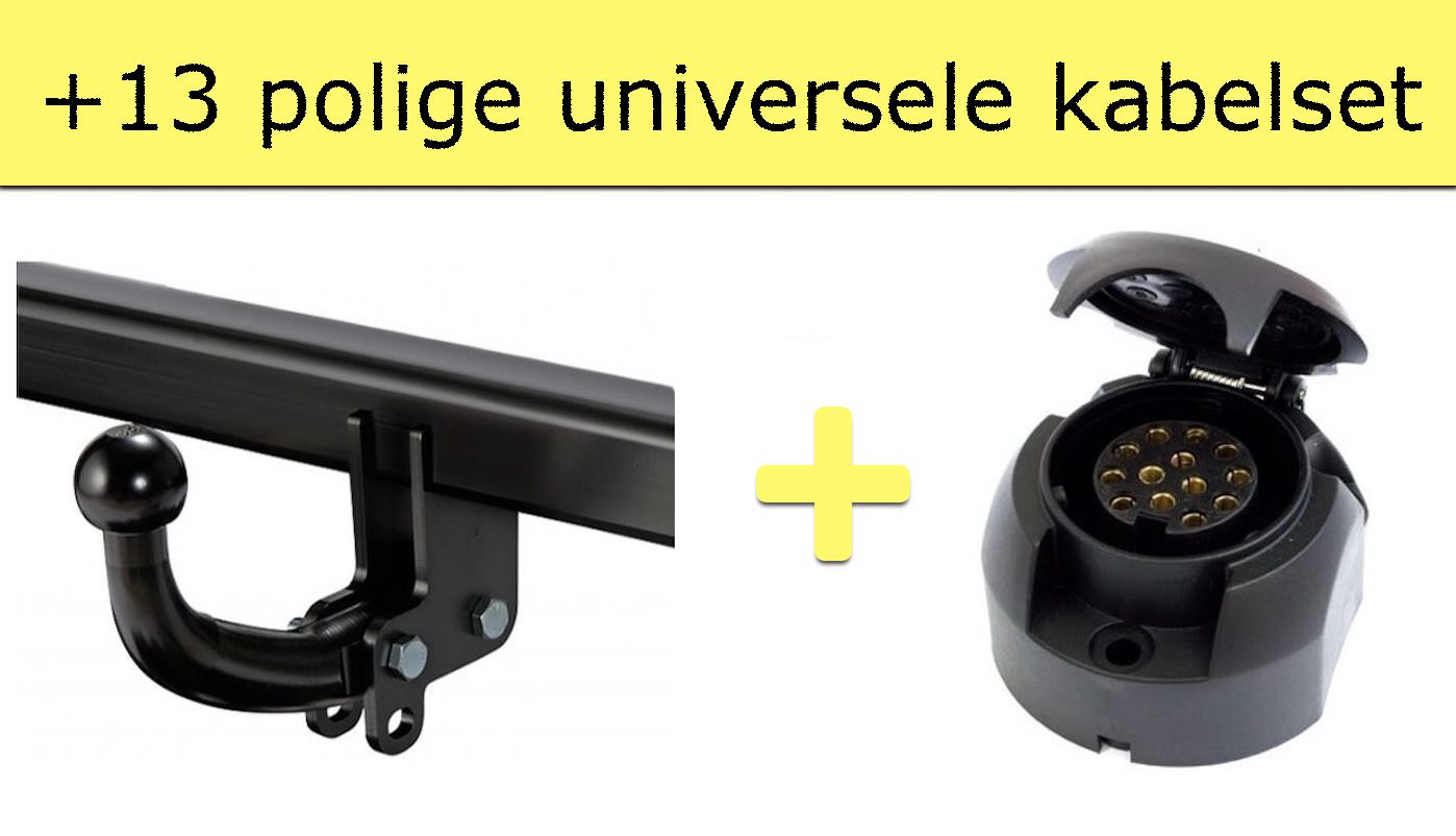Vaste trekhaak + 13 polige universele kabelset | Hyundai Sonata (type NF) 4 deurs, Sedan | 04/2005 - 12/2010