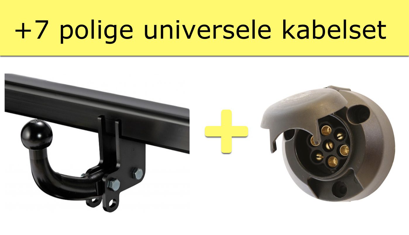 Vaste trekhaak + 7 polige universele kabelset | Jeep Grand Cherokee geen SUMMIT uitvoering