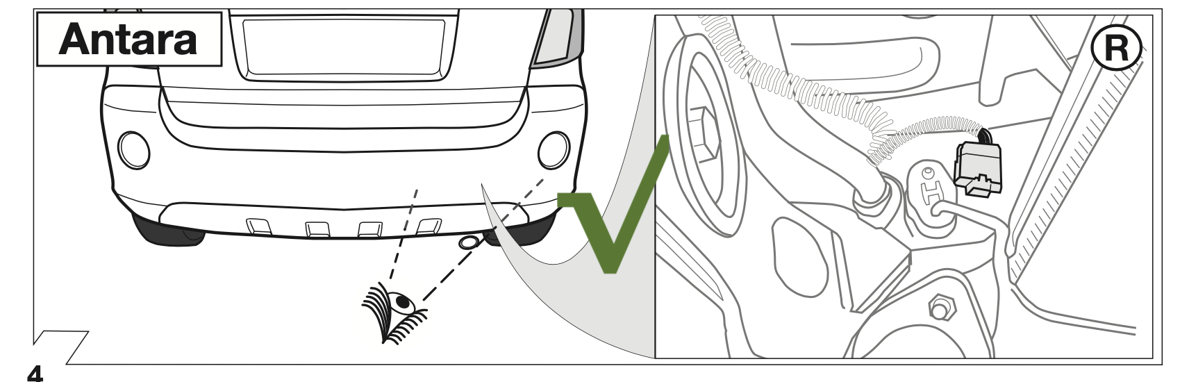Auto met kabelset voorbereiding