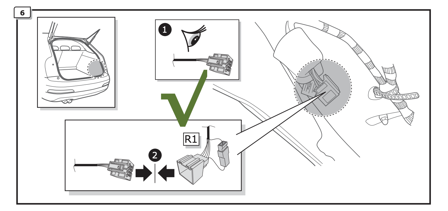 Auto MET kabelset voorbereiding