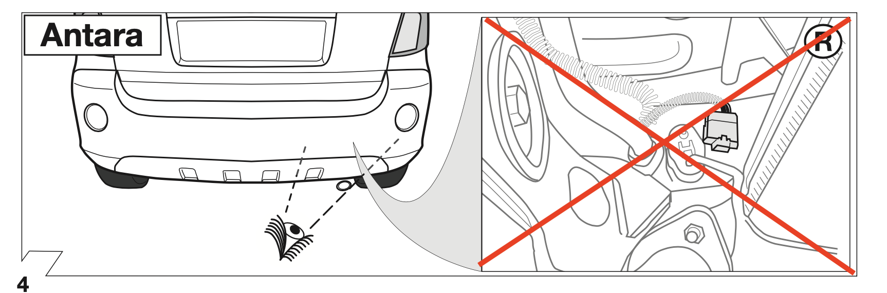 Auto zonder kabelset voorbereiding