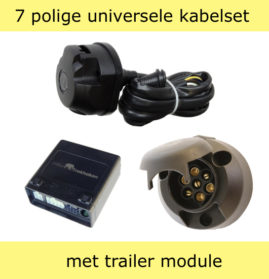 Horizontaal afneembare trekhaak + 7 polige universele kabelset