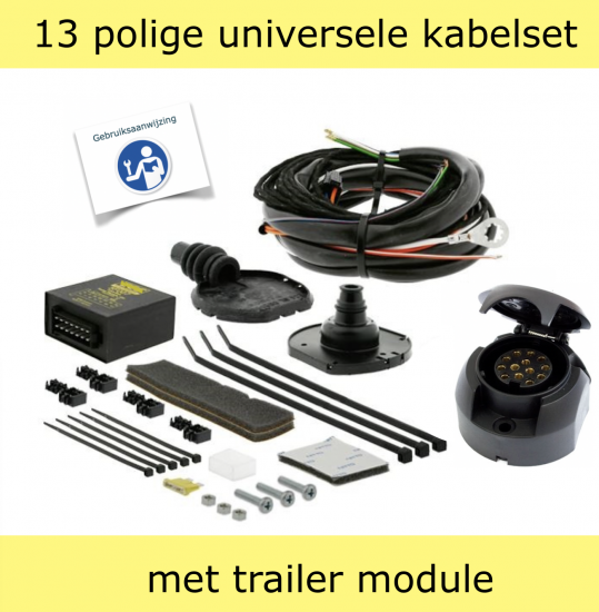 Verticaal afneembare trekhaak + 13 polige universele kabelset | Land Rover Discovery IV (type L319) 3/5 deurs, Terreinwagen | 09/2009 - 12/2017